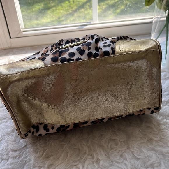 Victoria's Secret Leopard Cheetah Print Gold Purse Shoulder Bag - Picture 8 of 13